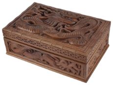 A modern hardwood jewellery box