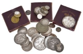 A collection of UK coinage