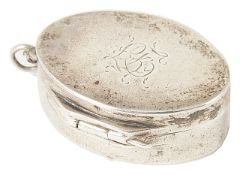 A George III silver vinaigrette pendent, hallmarked Birmingham 1799