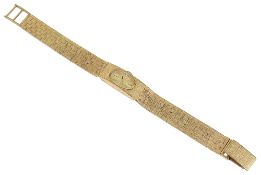 A 9ct gold mid 20th century bracelet watch