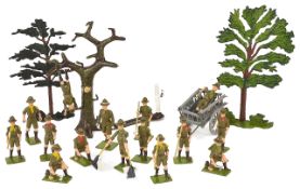 Britain's Boy Scouts and Scout Master Figure Group