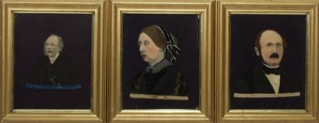 A pair of unusual felt pictures, English, early 20th Century,