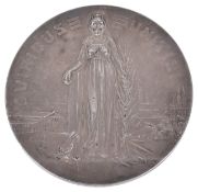 L. Hujer: A large Austrian silver 1908 Jubilee medallion,