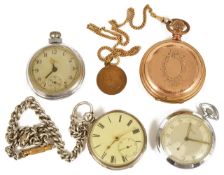 A Victorian silver open faced pocket watch, hallmarked London 1867