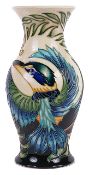 A contemporary Moorcroft 'Kotare' vase by Philip Gibson, circa 2005