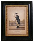'George The Third His Most Excellent Majesty' after Charles Rosenberg coloured print