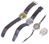 A collection of assorted wristwatches including Omega, Ingersoll and Jaeger-Le-Coultrethe Jaeger-