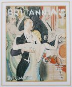 British School, 20th century '1930's study of a couple dancing', watercolour for Britannia and Eve