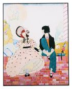 Helen Dryden (American 1882 - 1972) artwork for Vogue 1918 original pen, ink and watercolour