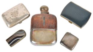 A Victorian silver cigarette case, hallmarked Chester 1899the exterior engraved with initials 