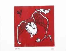 Johann Erbler (b.1963 Vienna) 'Girl in a web', Limited Edition 25 of 70, artists monogram