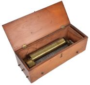 A cylinder key wind musical boxSwiss, third quarter 19th centuryno 12581, the 20cm cylinder