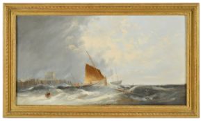 William Henry Williamson (British 1820 - 1883 )'Stormy seas' signed W H Williamson 1870 lower left,