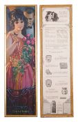 Seven 1920's 'Pompeian Beauty Company' advertising prints, six double sided