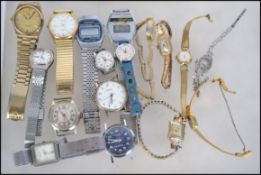 A large collection of watches to include Gradus, Seiko, Mathey Tissot, Beta, Timex, Sekonda,,
