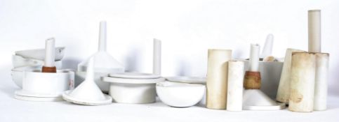 A collection of Industrial Laboratory ceramic equipment to include items of various sizes and shapes