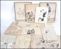 Selection of original cartoons (14) in ink by Bert