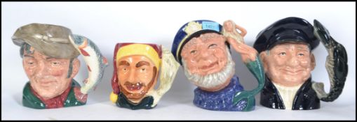 A collection of Royal Doulton ceramic Toby Jugs to include Old Salt D6551, Lobster Man D6617, The