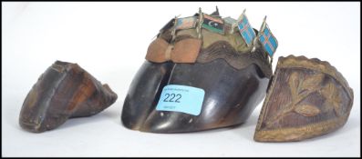 Early to mid 20th pin cushions. Formed from animal