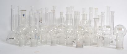 A large collection of Industrial Laboratory equipment glass bottles - apothecary some with