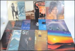 A collection of vinyl long play LP's records to in