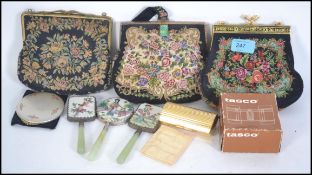 A selection of vintage 20th century ladies silk ev