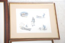 A framed and glazed signed limited edition prints to include Dessert Orchid signed and numbered in