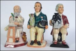 A collection of six limited edition ceramic Toby Jugs by Kevin Francis all pertaining to famous