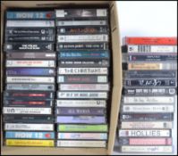 A collection of 1980's music cassette tapes, vario