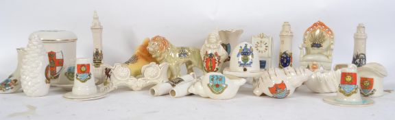 A Fantastic collection of unusual and rare Goss / crested china to include Blackpool Tower,