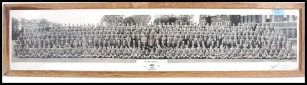 A framed and glazed mid 20th century panoramic school photograph for Felsted School Essex.