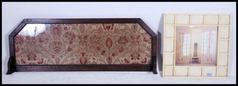 A framed and glazed Renee Macintosh picture together with a framed and glazed believed piece of