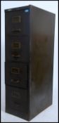 A believed ex British Military / Industrial upright slim four drawer filing office cabinet in the