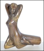 A decorative 20th century brass walking cane handl