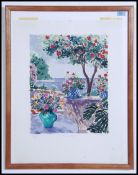 A framed and glazed limited edition screen print by Charles Penny titled  ' Fleurs D'ete '