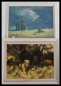 A pair of retro 20th century framed David Shepherd prints / pictures. The first being a framed
