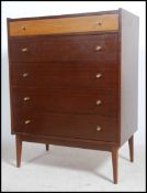 A vintage / retro 20th century teak wood chest of