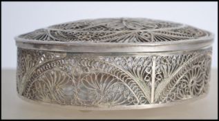 A 20th century Anglo-Indian silver fret worked dre