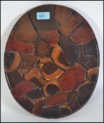 A 20th century plaque ' South African Indigenous Bushveld Woods '. Containing twenty five polished