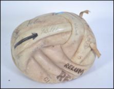 An original Aston Villa 1962/1963 squad signed football. Original leather football, with ink