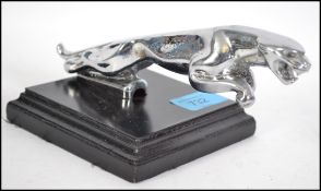 A vintage 20th century chrome plated Jaguar car ma