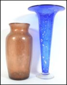 A pair of 20th century studio glass vases to inclu