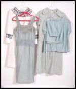 A group of retro / vintage ladies clothing to include an evening dress by Robita Couture, a two