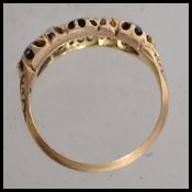 Victorian 18ct Gold Diamond and Sapphire Ring