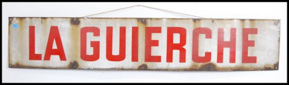 A large vintage 20th century French enamel adverti