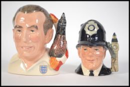 A Royal Doulton limited edition ' Stanley Matthews ' Toby Jug D7161 No 673 together with a Royal