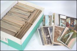 A good collection of approx 800 assorted postcards. Mostly early 20th Century with many real photo