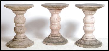 A set of 3 early 20th century Italian marble colum