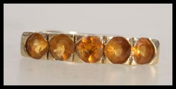 A 9ct Gold 5 Stone Ring