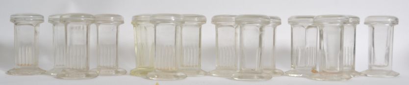 A collection of 20th century unusual Industrial Laboratory equipment glass bottles of differing form